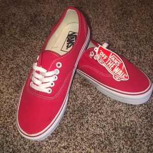Vans RED Auth.  Woman’s Size 8/ Men size 6.5 NEW